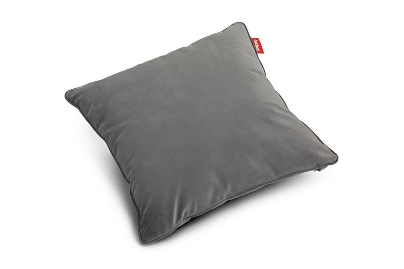 Fatboy Square Cushion Velvet (50 x 50 x 5 cm, Grey) – Super Soft, Pilling-Resistant, Made with Recycled Materials, Indoor Use, Perfect for Bean Bags/Poufs, Hugh Hefner Approved - Image 1